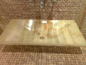 Shinny White Onyx Basin