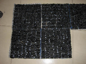 Black Standing Pebble Meshed Tiles