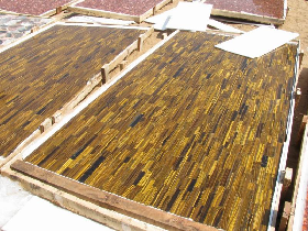 Yellow Tiger Eye Slab with Resin