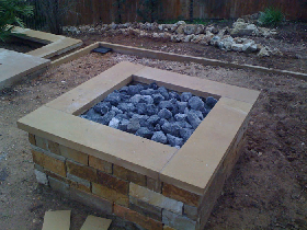 Reclaimed Reflective Blue Firepit Glass