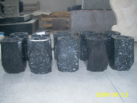 Blue Pearl Granite Funeral Flower Vases