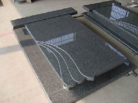 Dark Ash Grey Granite Tombe Stone
