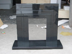 Absolute Black Granite Fireplace