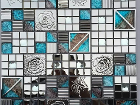 Metal Glass Mosaic Tiling 004