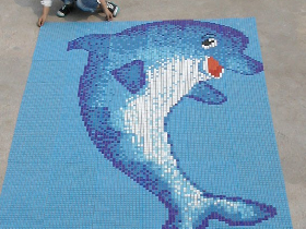 swimming pool glass mosaic tiles