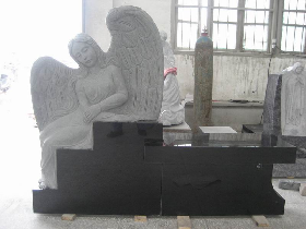 Angel Granite Memorial Stone 005