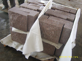 Red Granite Exterior Wall Block