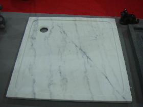 White Marble Shower Base