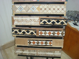 Marble Mosaic Pattern Art Tile Accent Insert