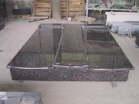 Tan Brown Granite Memoreial Stone