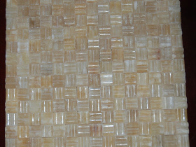 Yellow Onyx Basket Weave Mosaic