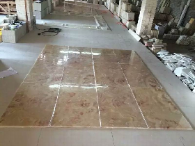 Red Dragon Onyx Floor Book Match