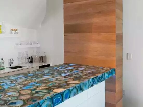 Blue Agate Kitchen Backlit Worktop