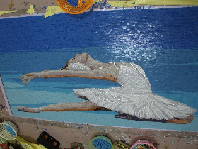 Ballet Dancer Art Mosaic Mural