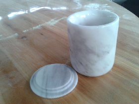 Marble Candle Holder Jar