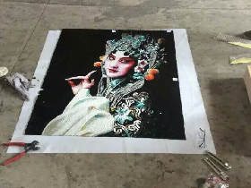 Beijing Opera Character Glass Mosaic Mural