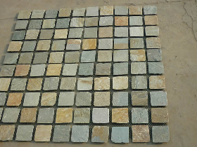 Hand Hewn Edge Slate Mosaic