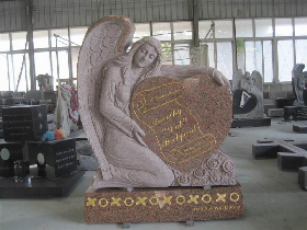 Angel Granite Gravestone 005
