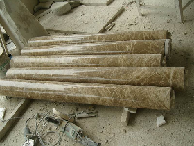 Light Emperador Marble Pillars