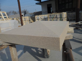 Yellow Sandstone Sandblasted Wall Caps