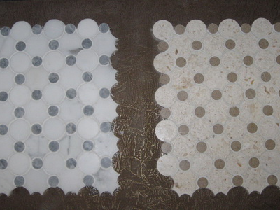 Waterjet Cut Marble Mosaic Tiles 018