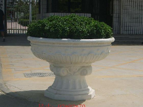 White Marble Flower Planter