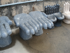 Grey Granite Hand Chair