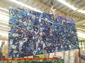 Natural Blue Agate Stone Slab