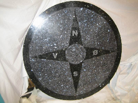 Granite Medallion Compass Stone