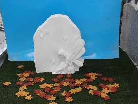 White Marble Cemetery Monument