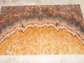 Ruby Red Onyx Bookmatch for Hotel Lobby