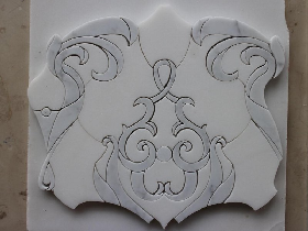 Waterjet Design Marble Mosaic Tile