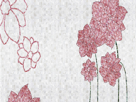 Shell Mosaic Mural Lotus