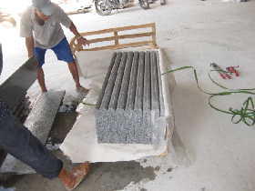 Polished Granite Stair Treads Half Round