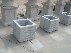Grey Granite Flower Planter